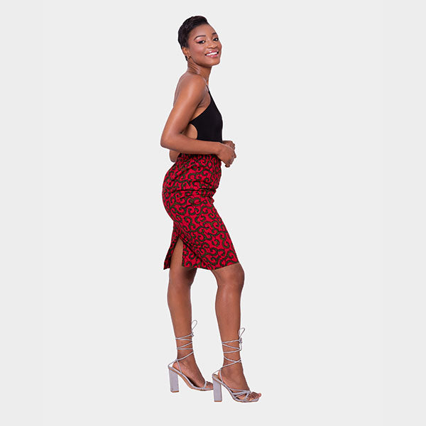 African Print Sade Pencil Skirt