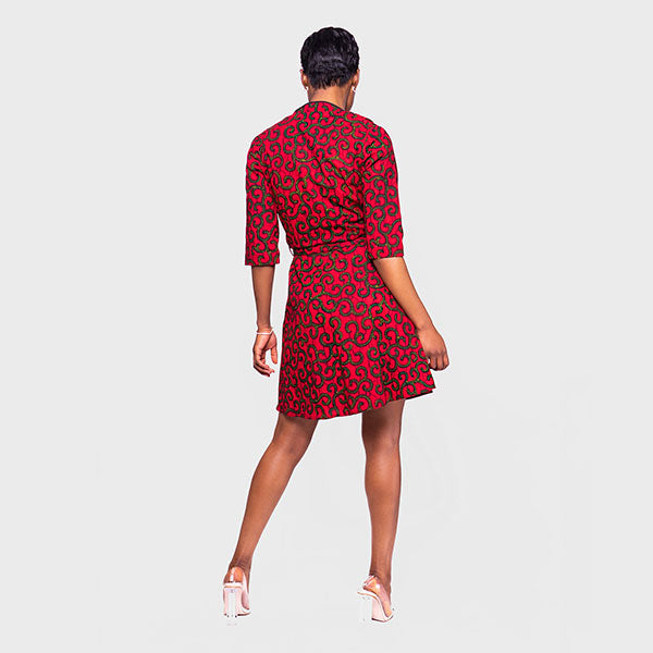 African print Kora Wrap Dress