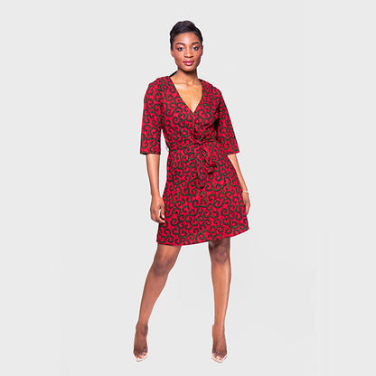 African print Kora Wrap Dress
