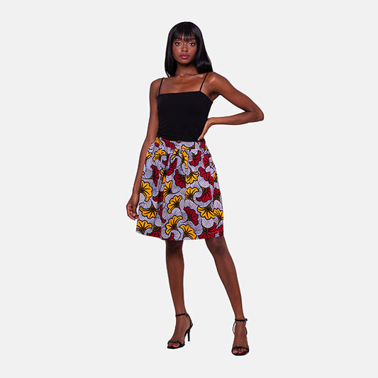 African Print Lola Flared Skirt