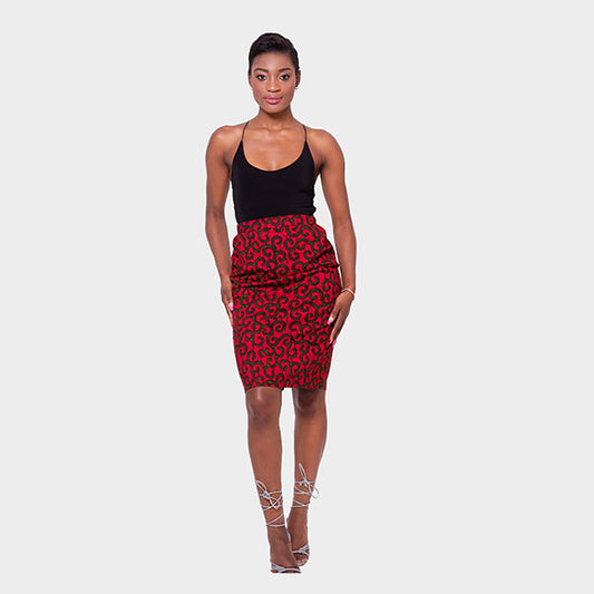 African Print Sade Pencil Skirt