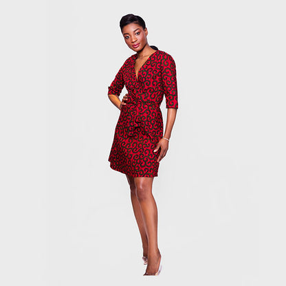 African print Kora Wrap Dress