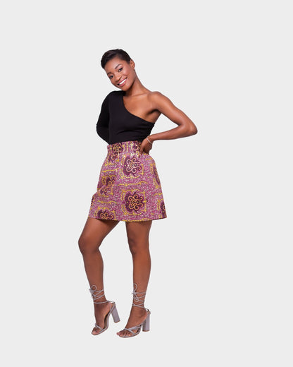 African Print Amara High Waist Skirt