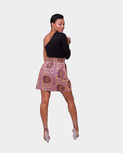 African Print Amara High Waist Skirt