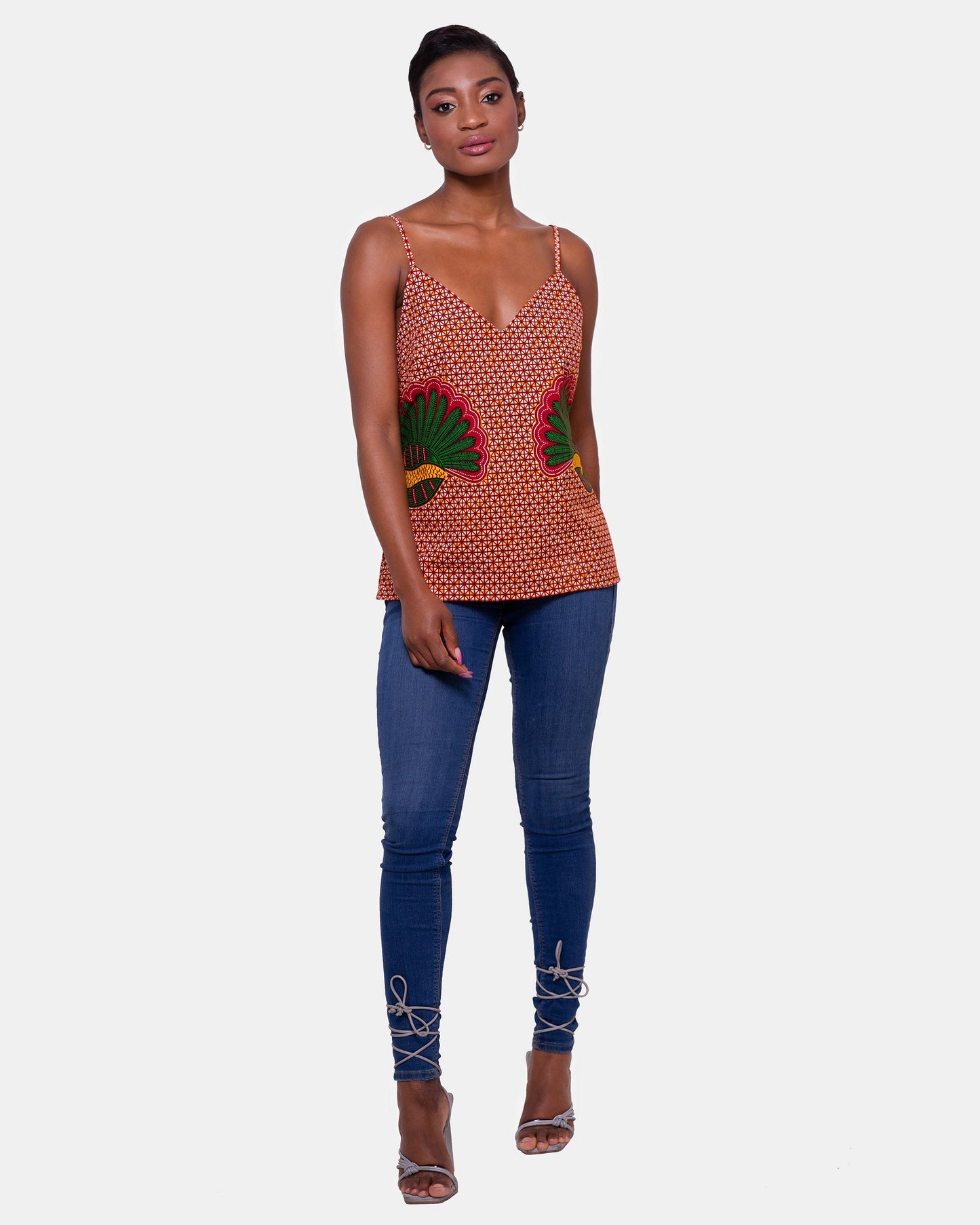 African Print Abeba Vest Top